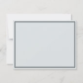 Bleek grijs zwart monogrammen notitiekaartje (Achterkant)