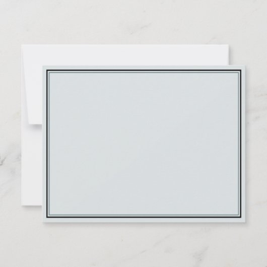 Bleek grijs zwart monogrammen notitiekaartje (Achterkant)