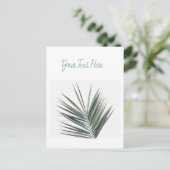 Bleek groen blad briefkaart (Staand voorkant)