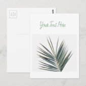 Bleek groen blad briefkaart (Voorkant / Achterkant)