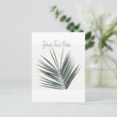 Bleek groen blad briefkaart (Staand voorkant)