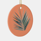 Bleek groen blad keramisch ornament (Rechts)