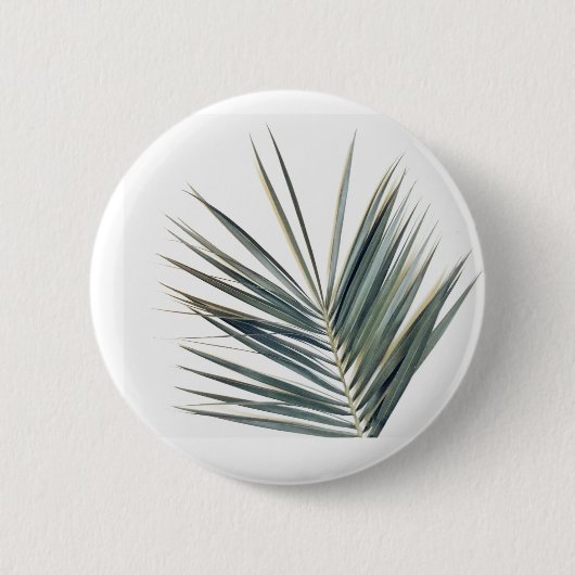 Bleek groen blad ronde button 5,7 cm (Voorkant)