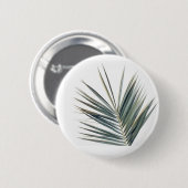 Bleek groen blad ronde button 5,7 cm (Voorkant /achterkant)