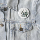 Bleek groen blad ronde button 5,7 cm (In situ)