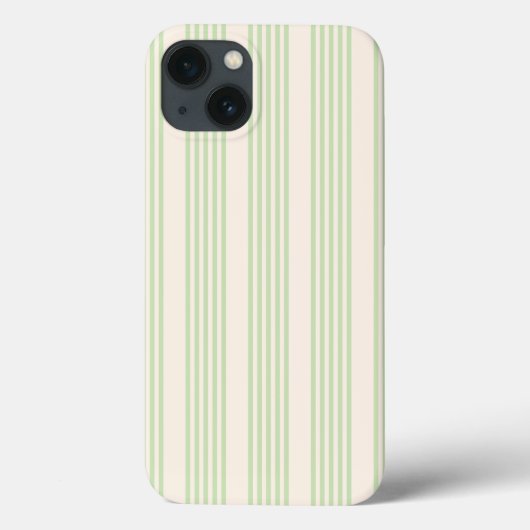 Bleek groen en beige vijf strepenpatroon Case-Mate iPhone case (Achterkant)