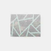 Bleek groen en grijs mozaïekpatroon post-it® notes (Voorkant)