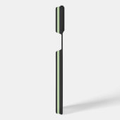 Bleek groen en houtskool vijf strepen patroon iPhone hoesje (Rechterkant)