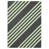 Bleek groen en houtskool vijf strepen patroon klembord (Achterkant)