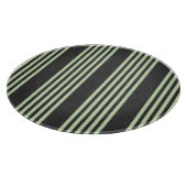 Bleek groen en houtskool vijf strepen patroon snijplank (Hoek)