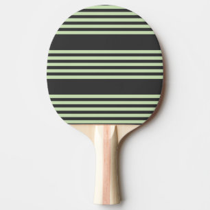 Bleek groen en houtskool vijf strepen patroon tafeltennisbatje