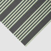 Bleek groen en houtskool vijf strepen patroon tissuepapier (Detail)