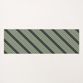 Bleek groen en houtskool vijf strepen patroon yogamat (Achterkant (horizontaal))