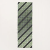 Bleek groen en houtskool vijf strepen patroon yogamat (Achterkant)