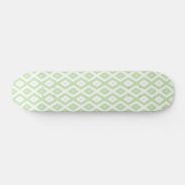 Bleek groen en wit diamantpatroon persoonlijk skateboard (Horizontaal)