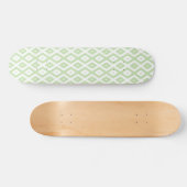 Bleek groen en wit diamantpatroon persoonlijk skateboard (Horizontaal)