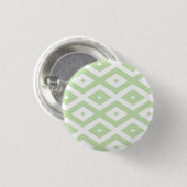 Bleek groen en wit diamantpatroon ronde button 3,2 cm (Voorkant /achterkant)