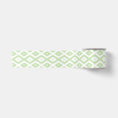 Bleek groen en wit diamantpatroon satijnen lint (Voorkant)
