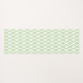 Bleek groen en wit diamantpatroon yogamat (Achterkant (horizontaal))