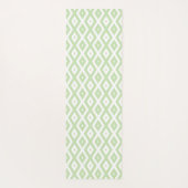 Bleek groen en wit diamantpatroon yogamat (Achterkant)