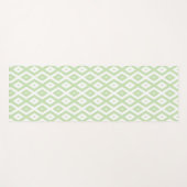 Bleek groen en wit diamantpatroon yogamat (Voorkant (horizontaal))