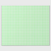 Bleek Groen en Wit Gingham Cadeaupapier (Vlak)