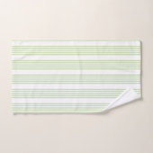 Bleek groen en wit vijf strepen patroon bad handdoek (Handdoek)