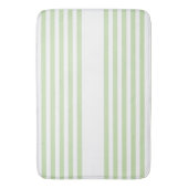 Bleek groen en wit vijf strepen patroon badmat (Voorkant Verticaal)