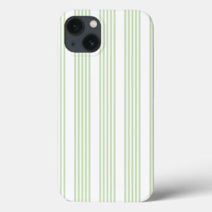Bleek groen en wit vijf strepen patroon Case-Mate iPhone case