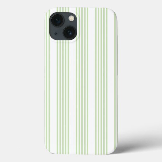Bleek groen en wit vijf strepen patroon Case-Mate iPhone case (Achterkant)