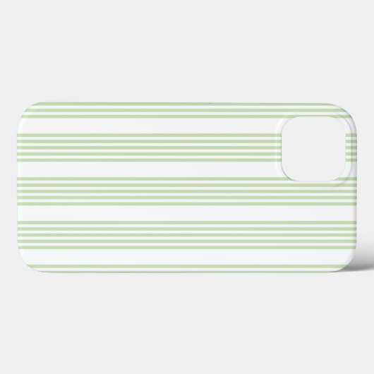 Bleek groen en wit vijf strepen patroon Case-Mate iPhone case (Achterkant (horizontaal))