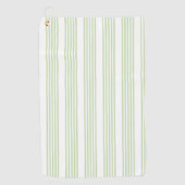 Bleek groen en wit vijf strepen patroon golfhanddoek (Voorkant)
