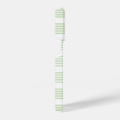 Bleek groen en wit vijf strepen patroon iPhone hoesje (Rechterkant)