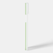 Bleek groen en wit vijf strepen patroon iPhone hoesje (Rechterkant)