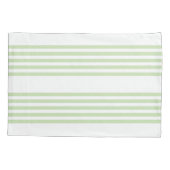 Bleek groen en wit vijf strepen patroon kussensloop (Achterkant)