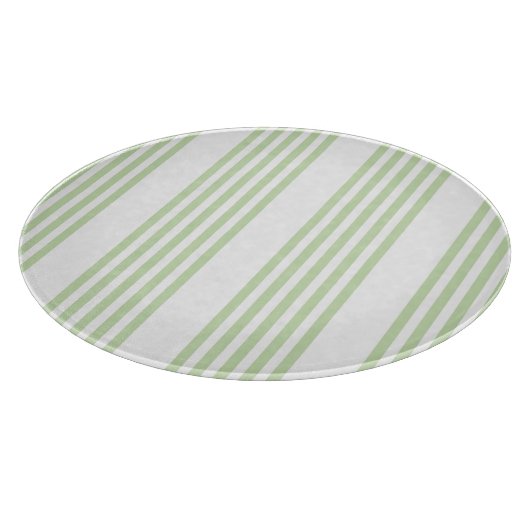 Bleek groen en wit vijf strepen patroon snijplank (Hoek)