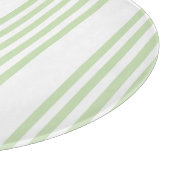 Bleek groen en wit vijf strepen patroon snijplank (Hoek)