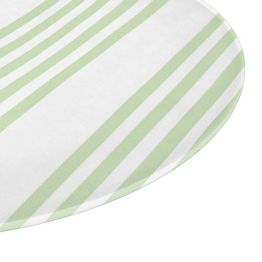 Bleek groen en wit vijf strepen patroon snijplank (Hoek)