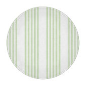 Bleek groen en wit vijf strepen patroon snijplank (Voorkant)