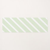Bleek groen en wit vijf strepen patroon yogamat (Achterkant (horizontaal))