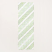 Bleek groen en wit vijf strepen patroon yogamat (Achterkant)