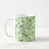 Bleek groen gebundeld patchwork Terrazo Pattern Koffiemok (Links)