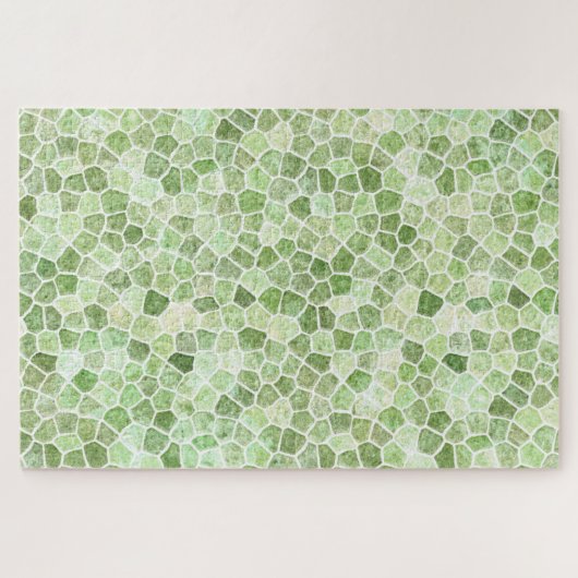 Bleek groen gebundeld patchwork Terrazo Pattern Legpuzzel (Horizontaal)