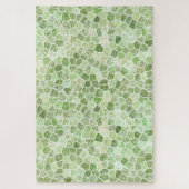 Bleek groen gebundeld patchwork Terrazo Pattern Legpuzzel (Verticaal)