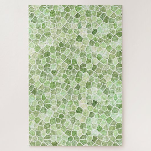 Bleek groen gebundeld patchwork Terrazo Pattern Legpuzzel (Verticaal)
