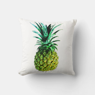 Bleek Groen Geel Ananas Minimalistisch Kussen