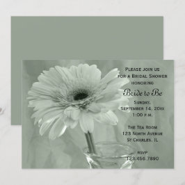 Bleek groen gekleurd Daisy Vrijgezellenfeest Kaart