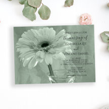 Bleek groen getinte Daisy Wedding