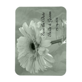 Bleek groen getinte Daisy Wedding Save the Date Magneet