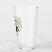 bleek groen gomblad met berichtglas glas (Links)